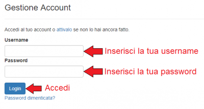 Flup user login page