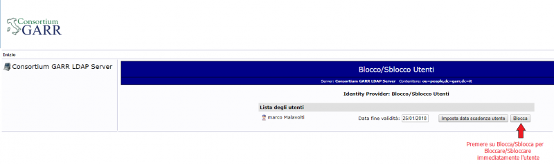 Block the user with button