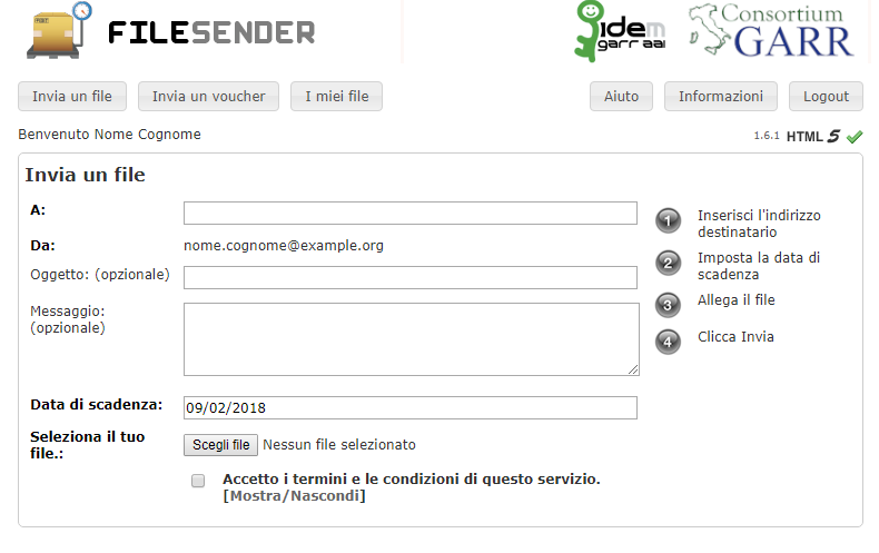 FileSender service